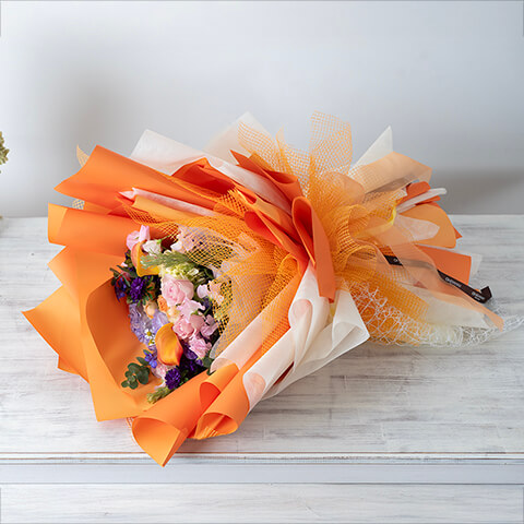 韓国風ラッピング 花束ブーケ｜広島花屋オンラインショップ花将