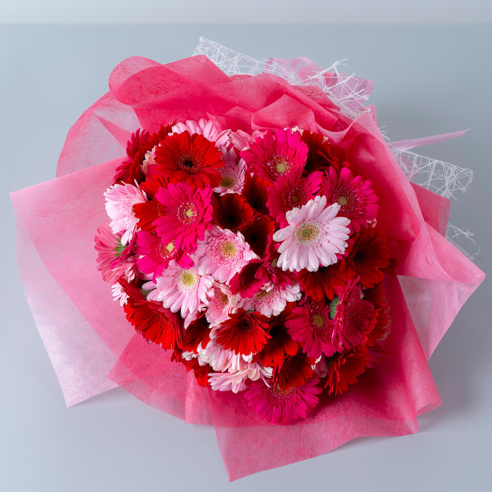 ガーベラ108本の花束 | 広島花屋オンラインショップ花将