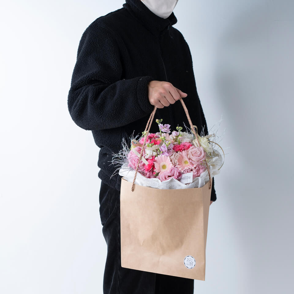 三角紙袋 中 | 広島花屋オンラインショップ花将