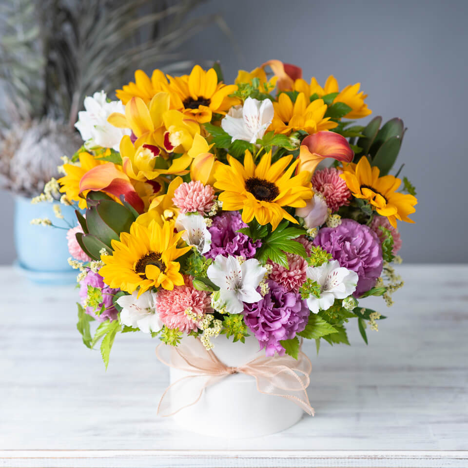 ひまわり畑のアレンジメント｜広島花屋オンラインショップ花将