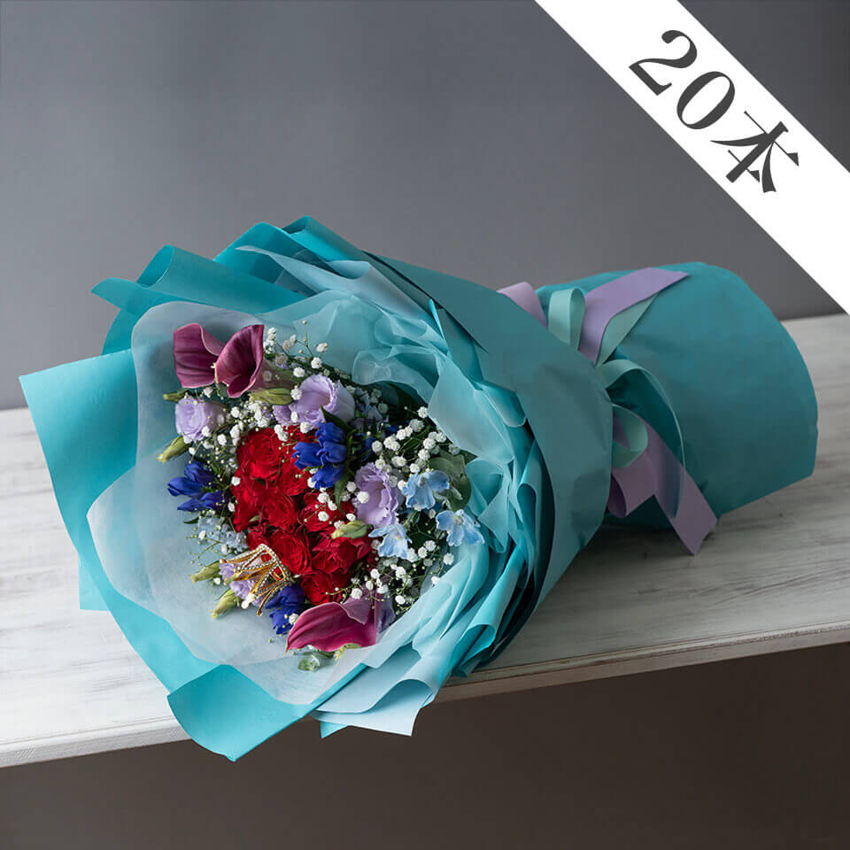 【値下げ】赤の造花ブーケ（大）カラードレス用3点セット 468cafe5ed55c60abc01deebe3e2d2