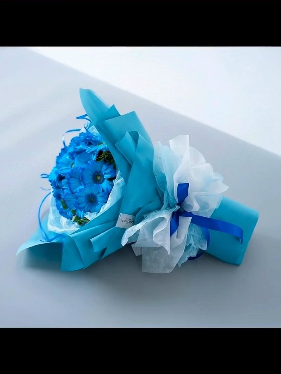 青いガーベラ20本の花束 | 広島花屋オンラインショップ花将